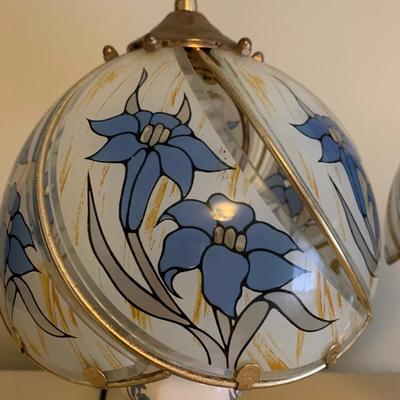 Blue Lily Lamps (pair)