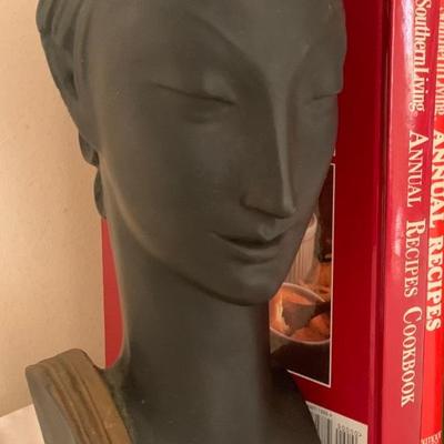 Pair Deco Head Bookends