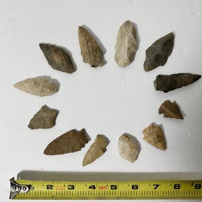 Indian Artifact Arrowhead Lot