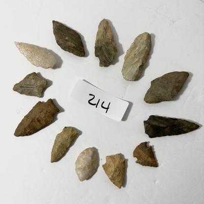 Indian Artifact Arrowhead Lot