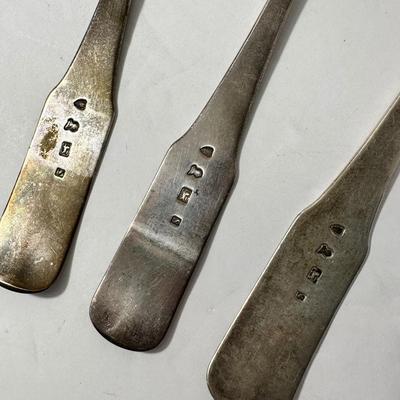 Antique Coin Silver Monogram Spoon Lot