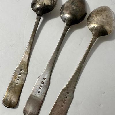 Antique Coin Silver Monogram Spoon Lot