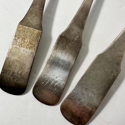 Antique Coin Silver Monogram Spoon Lot