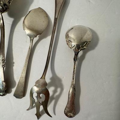 Antique Silver Serving Utensil Lot