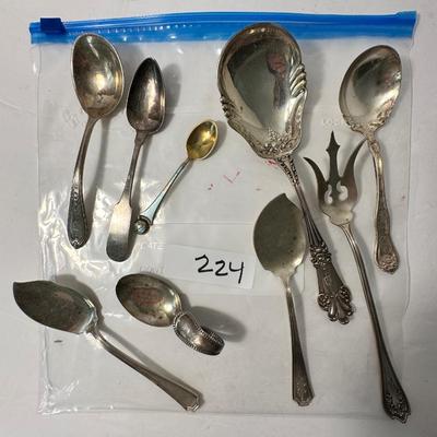 Antique Silver Serving Utensil Lot