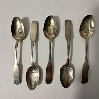Coin Silver Monogram Teaspoon Lot