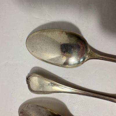 Antique Monogram Sterling Silver Spoon Lot