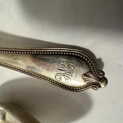 Antique Monogram Sterling Silver Spoon Lot