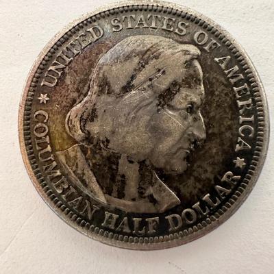 1893 Columbian Exposition Silver Half Dollar Coin