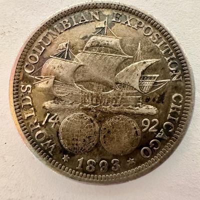 1893 Columbian Exposition Silver Half Dollar Coin