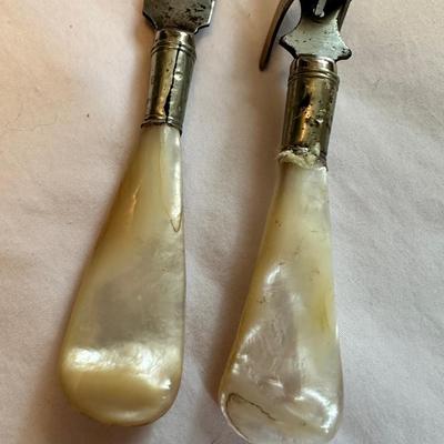 Mother of Pearl Handle Carving Set