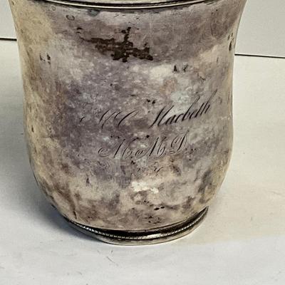 Monogramed Antique Silver Cup