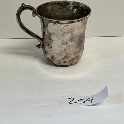 Monogramed Antique Silver Cup