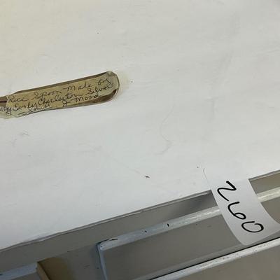 Antique Charleston Silversmith J Mood Rice Spoon