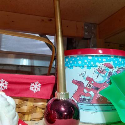 Christmas Jell-O Molds, Kitchen Christmas Items, a Christmas lined basket and more