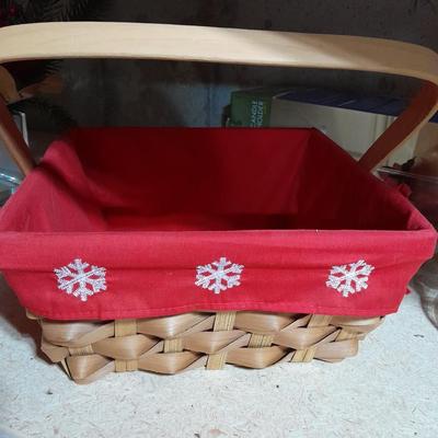 Christmas Jell-O Molds, Kitchen Christmas Items, a Christmas lined basket and more