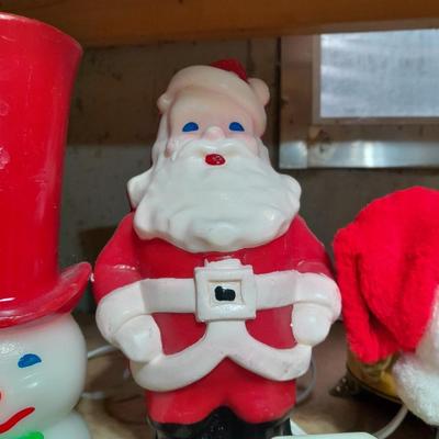 Christmas candles, Christmas mouse night light, And Vintage Christmas candles