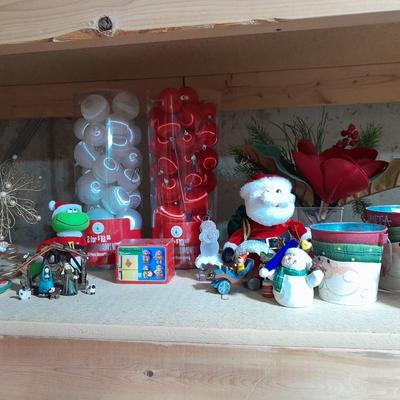 Lots of Christmas Decorations, ornaments, handmade Christmas light ball, Ornaments, and more