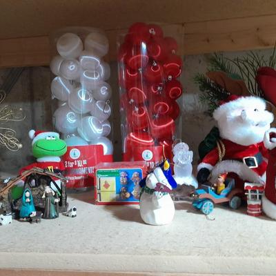Lots of Christmas Decorations, ornaments, handmade Christmas light ball, Ornaments, and more