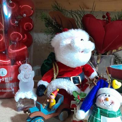 Lots of Christmas Decorations, ornaments, handmade Christmas light ball, Ornaments, and more
