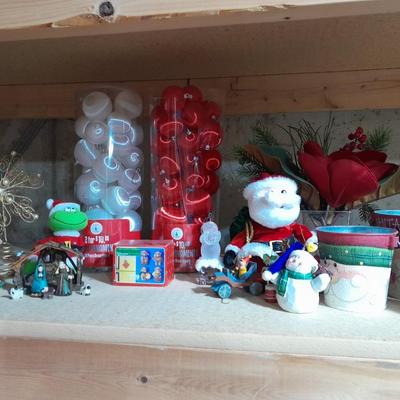 Lots of Christmas Decorations, ornaments, handmade Christmas light ball, Ornaments, and more