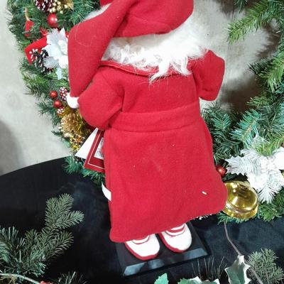 Huge faux poinsettia plant, small Christmas tree, beautiful wreath and more   Christmas Items