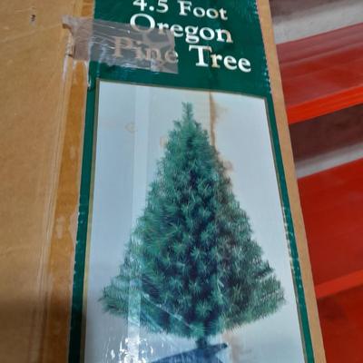 Huge faux poinsettia plant, small Christmas tree, beautiful wreath and more   Christmas Items