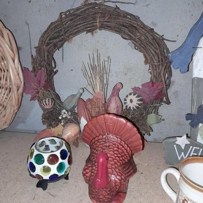 Fall & Thanksgiving Decorations, turkey, pilgrims, dishes, Placemats and more Fall themed items