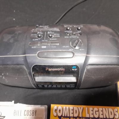 Very nice Panasonic portable Stereo clock radio with several different music choices on Compact Disk CD'S