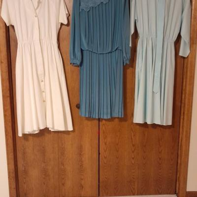 Three vintage Women's Dresses 13/14 American Shirt Dress, Around Town, For the Mood Size 12 / 14