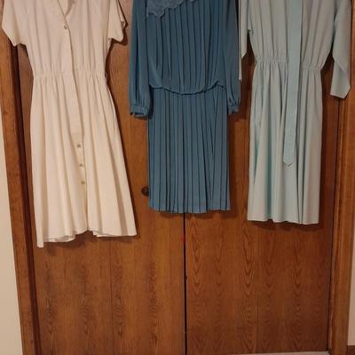 Three vintage Women's Dresses 13/14 American Shirt Dress, Around Town, For the Mood Size 12 / 14
