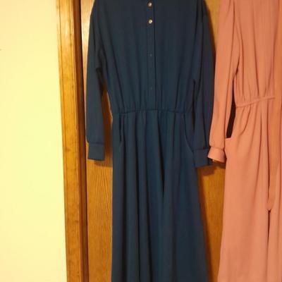 Three Vintage Women's Dresses EJM, Walden Classic, and the shirt Dress sizes. 12 & 14