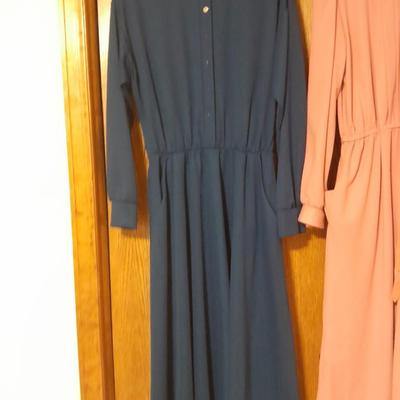Three Vintage Women's Dresses EJM, Walden Classic, and the shirt Dress sizes. 12 & 14