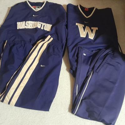Two Nike Washington State Jogging suits, Pant / Jacket sets Size Medium and XL