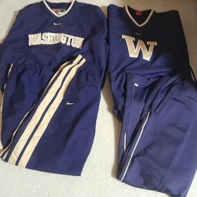 Two Nike Washington State Jogging suits, Pant / Jacket sets Size Medium and XL