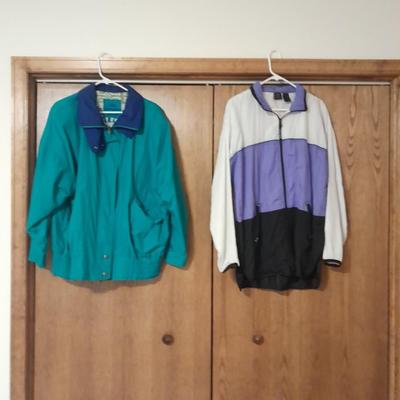 Two Women's Jackets London Fog Large, and USA Jacket size L