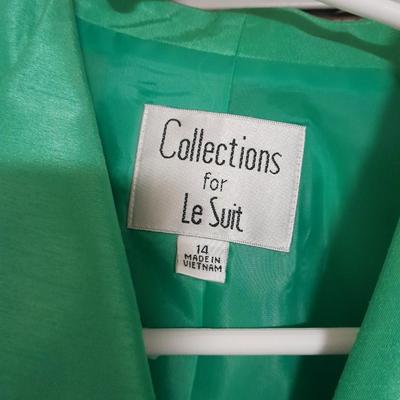 Two Blazer / Skirt Sets Laura Gayle Size 14, and NWT Sea green LeSuit size 14