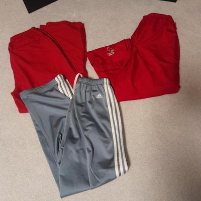 Three pairs of jogging / sports pants Adidas L, Holloway L, Illinois Redbirds