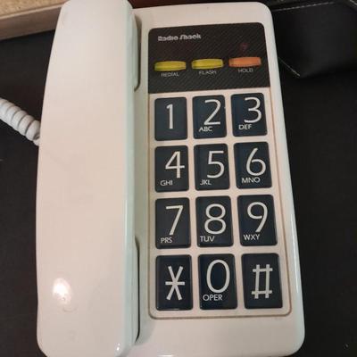 Office supplies, Vintage adjustable light, bulletin boards, Telephones, 3 ring binders, and more