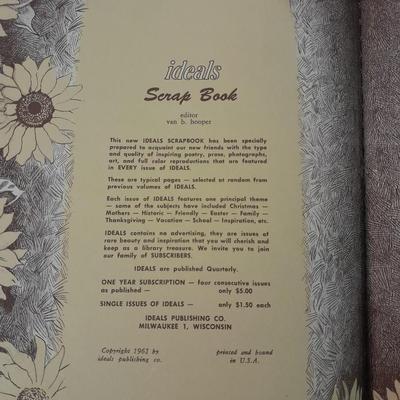 Two religious' books, Leaves of Gold tie bound book and Ideals Scrap book