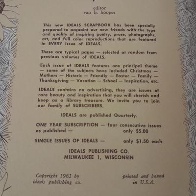 Two religious' books, Leaves of Gold tie bound book and Ideals Scrap book