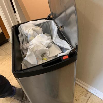 Stainless Steel Foot Peddle Kitchen Trash Can - Lot 352