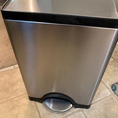 Stainless Steel Foot Peddle Kitchen Trash Can - Lot 352