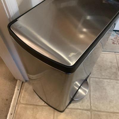 Stainless Steel Foot Peddle Kitchen Trash Can - Lot 352