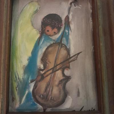 Vintage prints and art Ward, DeGrazia, and lady dancing to man playing guitar