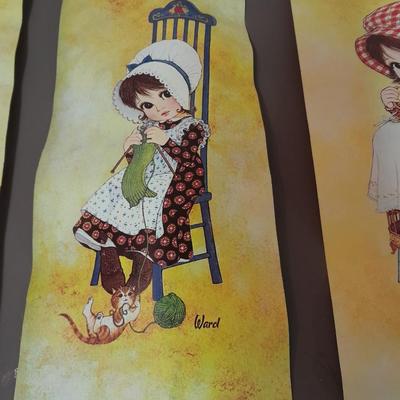 Vintage prints and art Ward, DeGrazia, and lady dancing to man playing guitar