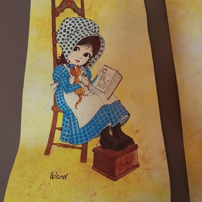 Vintage prints and art Ward, DeGrazia, and lady dancing to man playing guitar