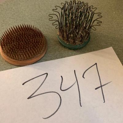 TWO Vintage Flower Frogs