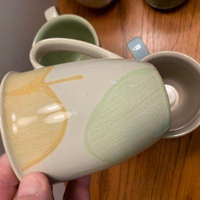 Denby Juice Fruits Plates / Coffee Mugs Breakfast Set - Lot 344