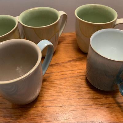 Denby Juice Fruits Plates / Coffee Mugs Breakfast Set - Lot 344